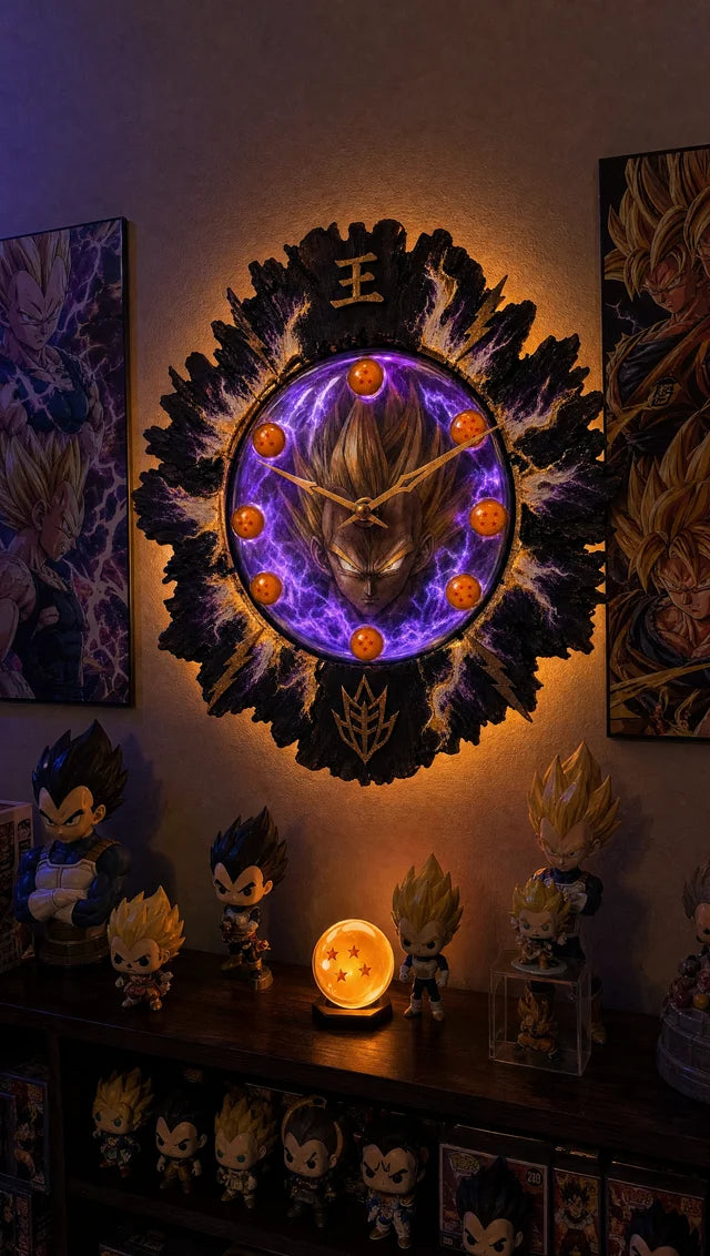DBZ Vegeta Final Flash Wall Clock