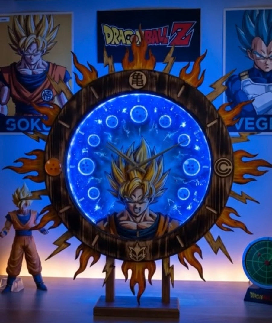 DBZ Round Flame Wall Clock