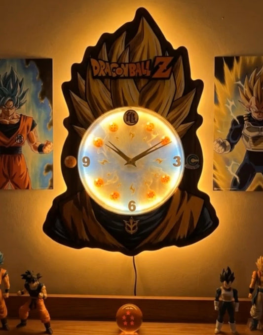 Handmade Goku Hair Wall Clock